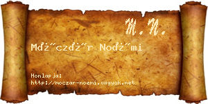 Móczár Noémi névjegykártya